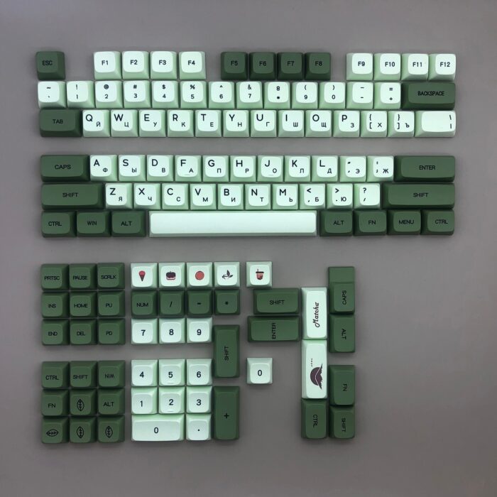 PBT Keycaps XDA Profile Personalized English Russian keycap Dye Sublimation For ikbc Cherry MX 104 87 5